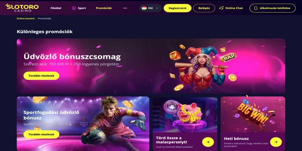 Slotoro Casino welcome bonus page on mobile