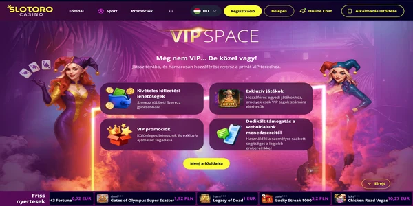 Slotoro Casino VIP programme on mobile