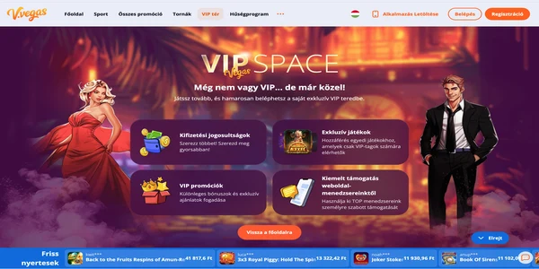 V.Vegas Casino VIP programme on mobile